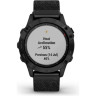 Часы GARMIN FENIX 6 SAPPHIRE BLACK DLC WITH HEATHERED BLACK NYLON BAND 10615